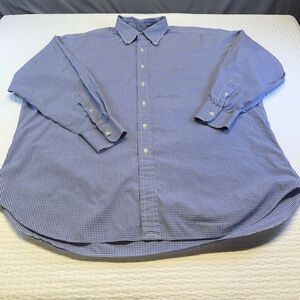 Men's Blue Checkered Casual Button Down Shirt